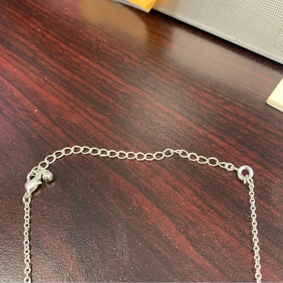 Avon sparkling holiday pendant necklace candy cane silvertone 21” NIB - Picture 6 of 6